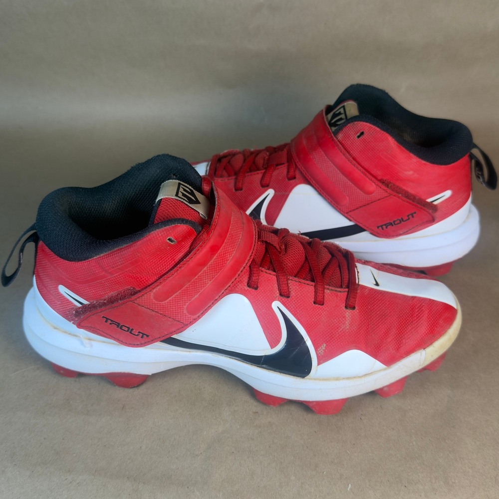 Nike Force‎ Zoom Trout 7 Baseball Cleats Red White Size 11 Mens Athletic Shoes